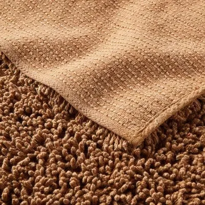 24"x40" Melange Looped Bath Rug Warm Brown - Casaluna