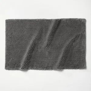 24"x40" Ultra Soft Tufted Bath Rug Dark Gray - Casaluna