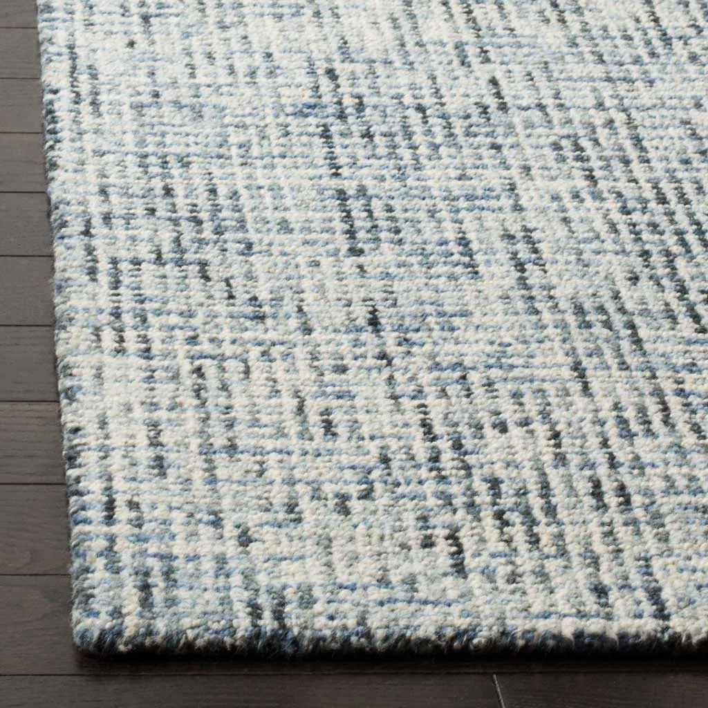 Abstract Blue/Charcoal Area Rug