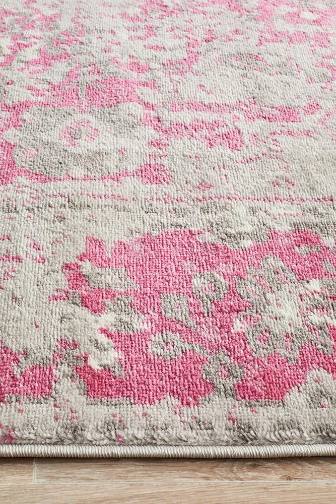 Alexa Transitional Rug Grey Fuchsia