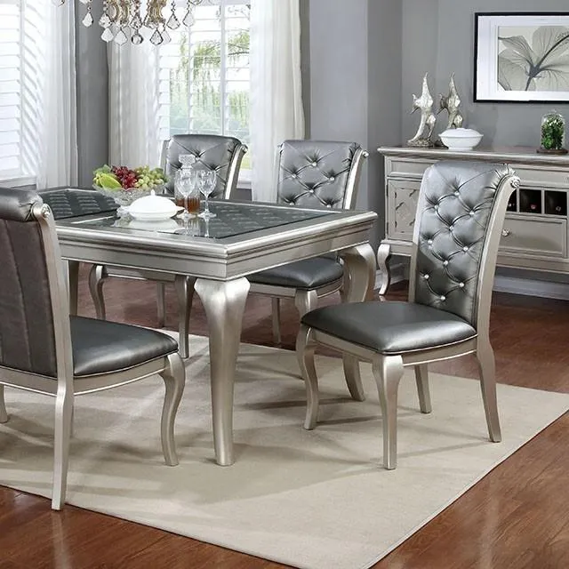 Amina Champagne 66" Dining Table