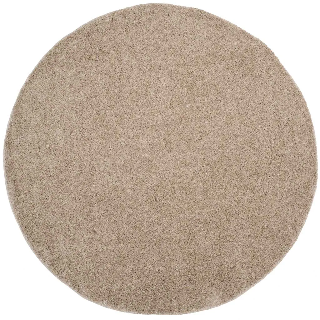 Arizona Shag Light Beige Round Rug