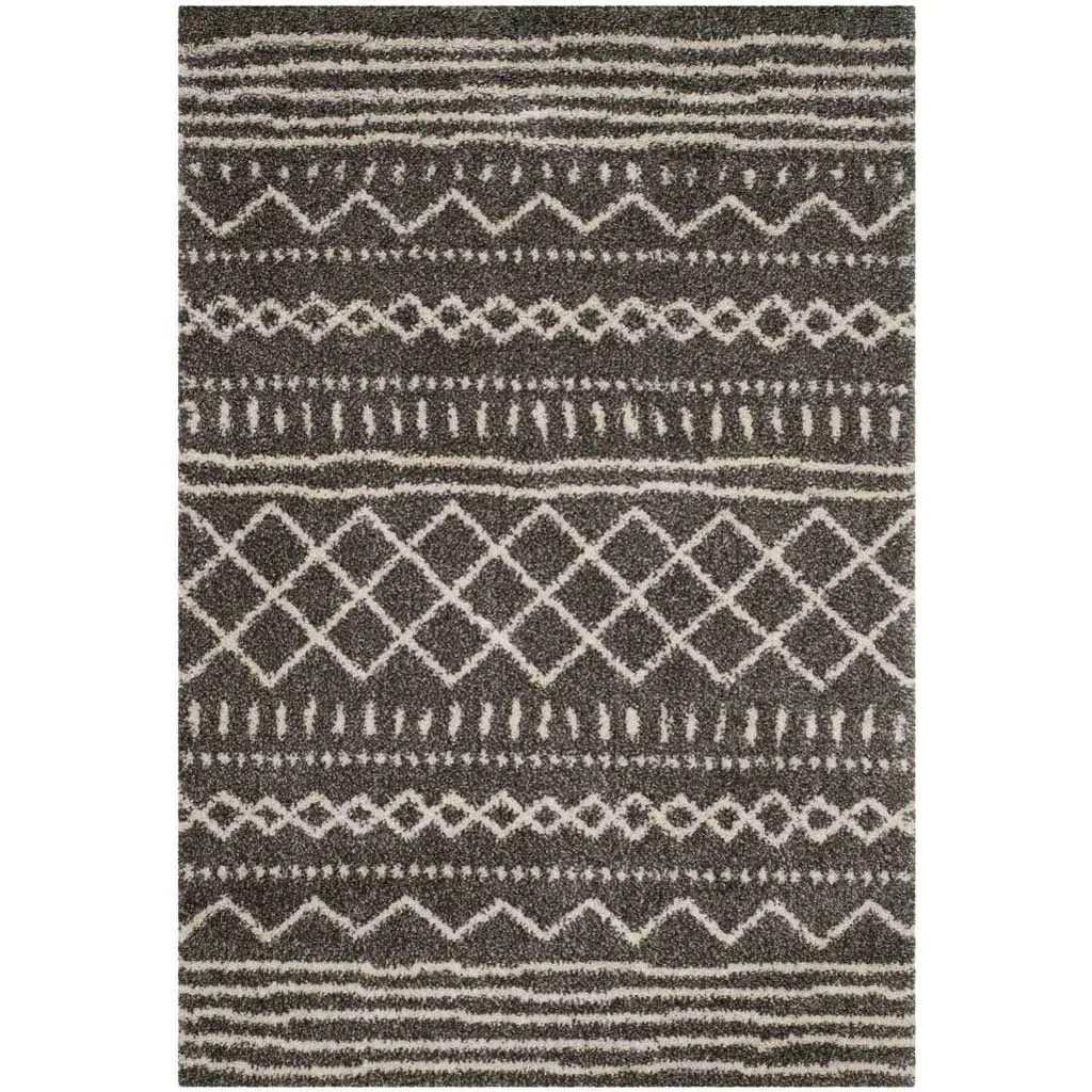 Arizona Shag Tribal Brown/Ivory Area Rug