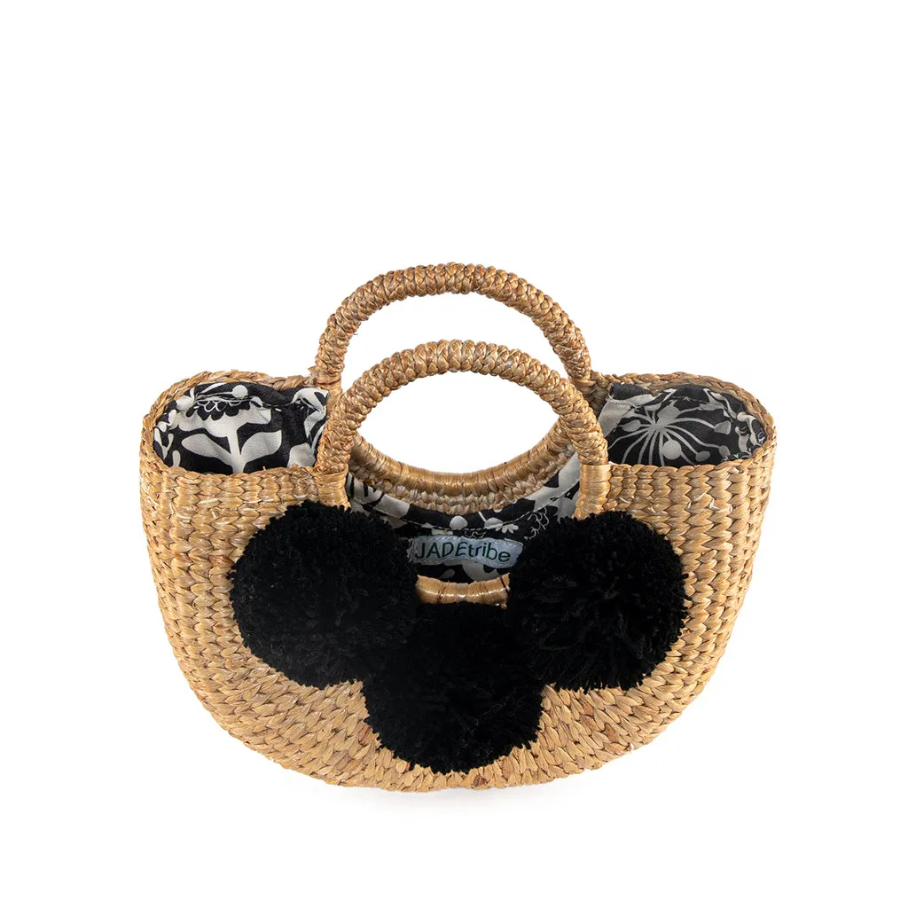 Atomic Floral Basket Mini 3 Pom Black