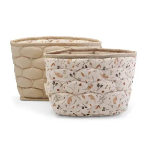 Avery Row Small Quilted Storage Baskets (2 pcs) - Grasslands