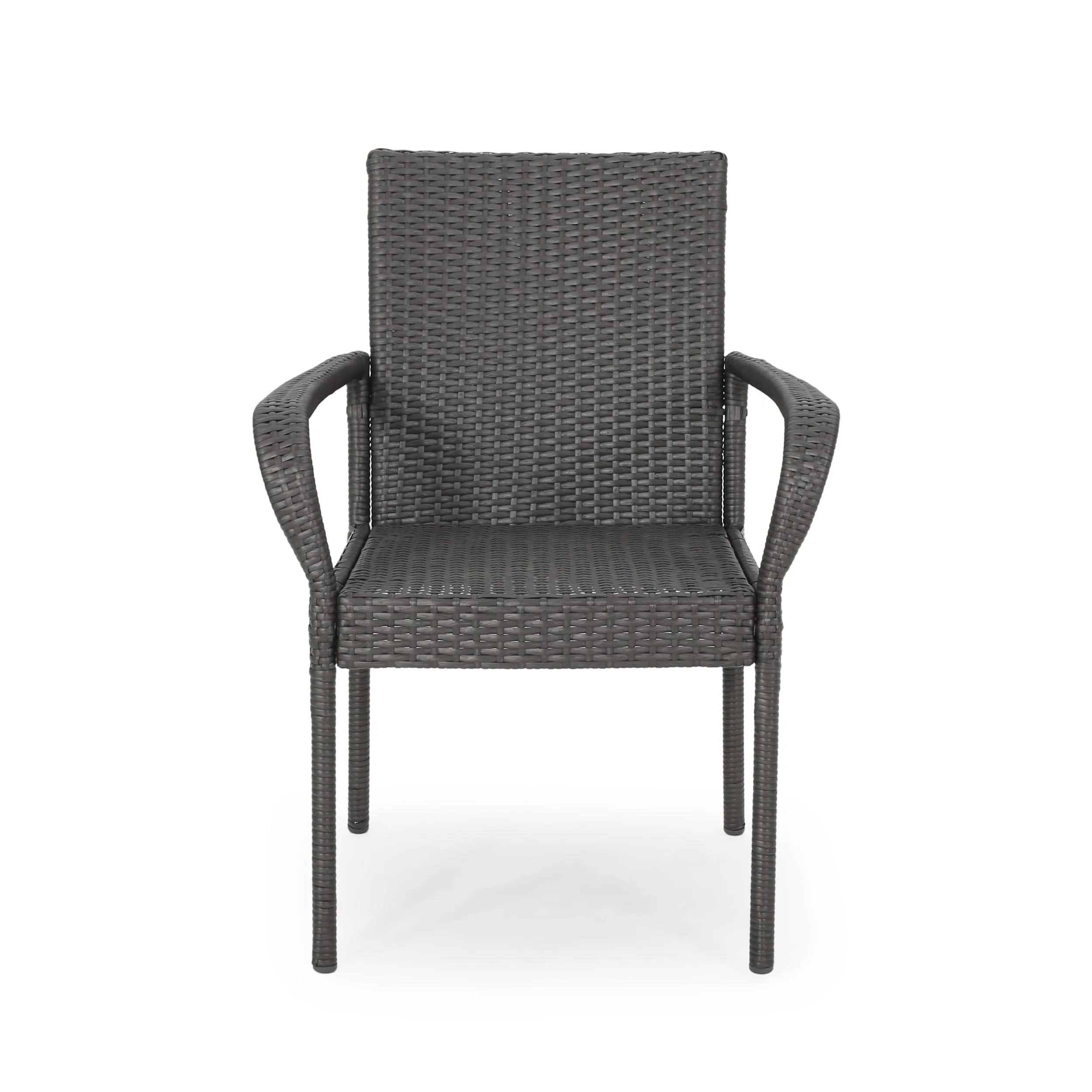 Bannon Outdoor Contemporary Wicker Dining Chair (Set of 2)