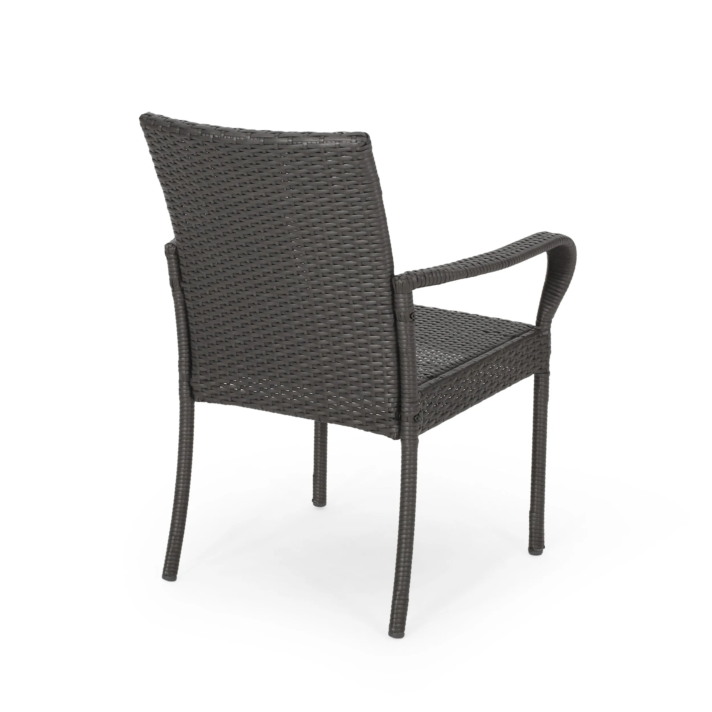 Bannon Outdoor Contemporary Wicker Dining Chair (Set of 2)