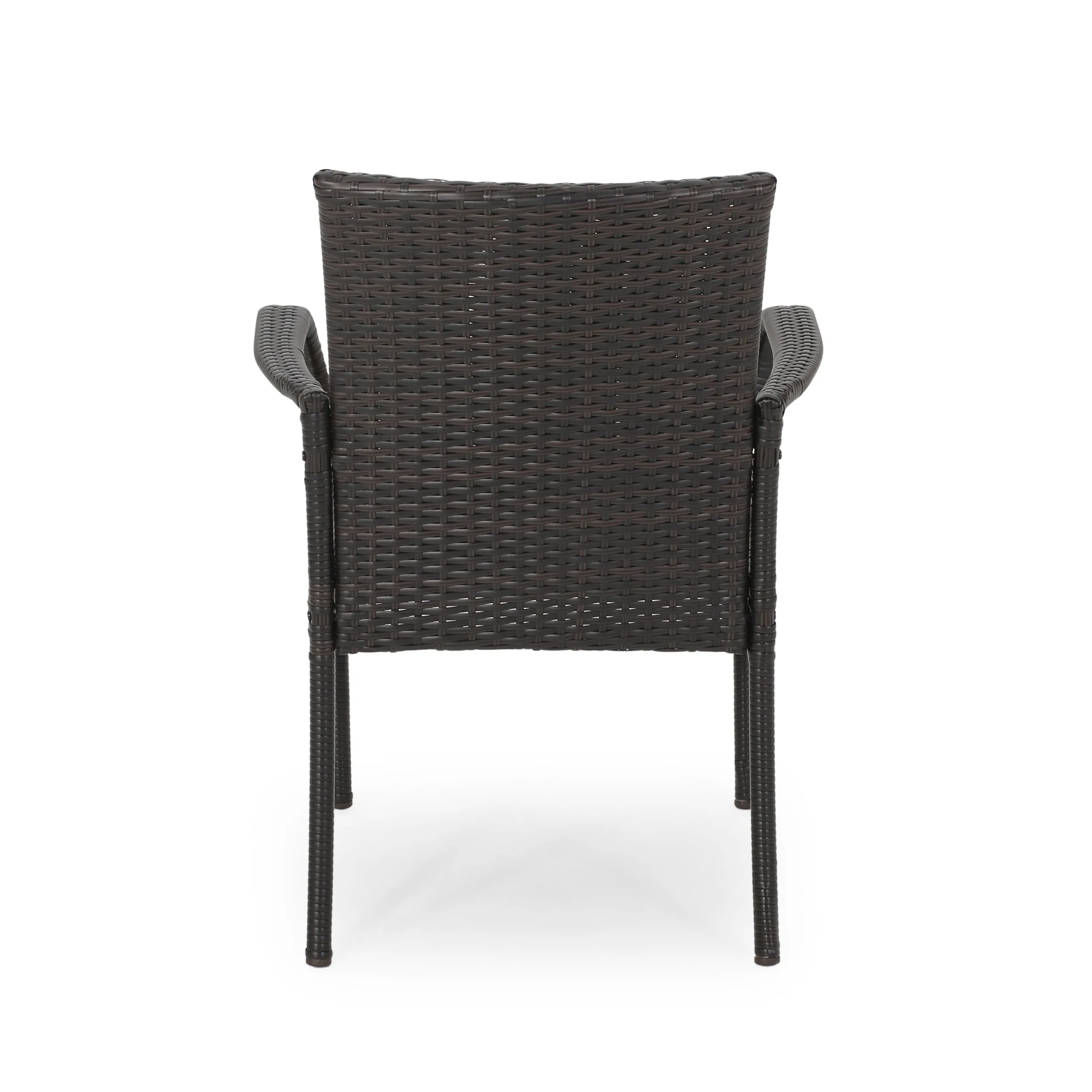 Bannon Outdoor Contemporary Wicker Dining Chair (Set of 2)