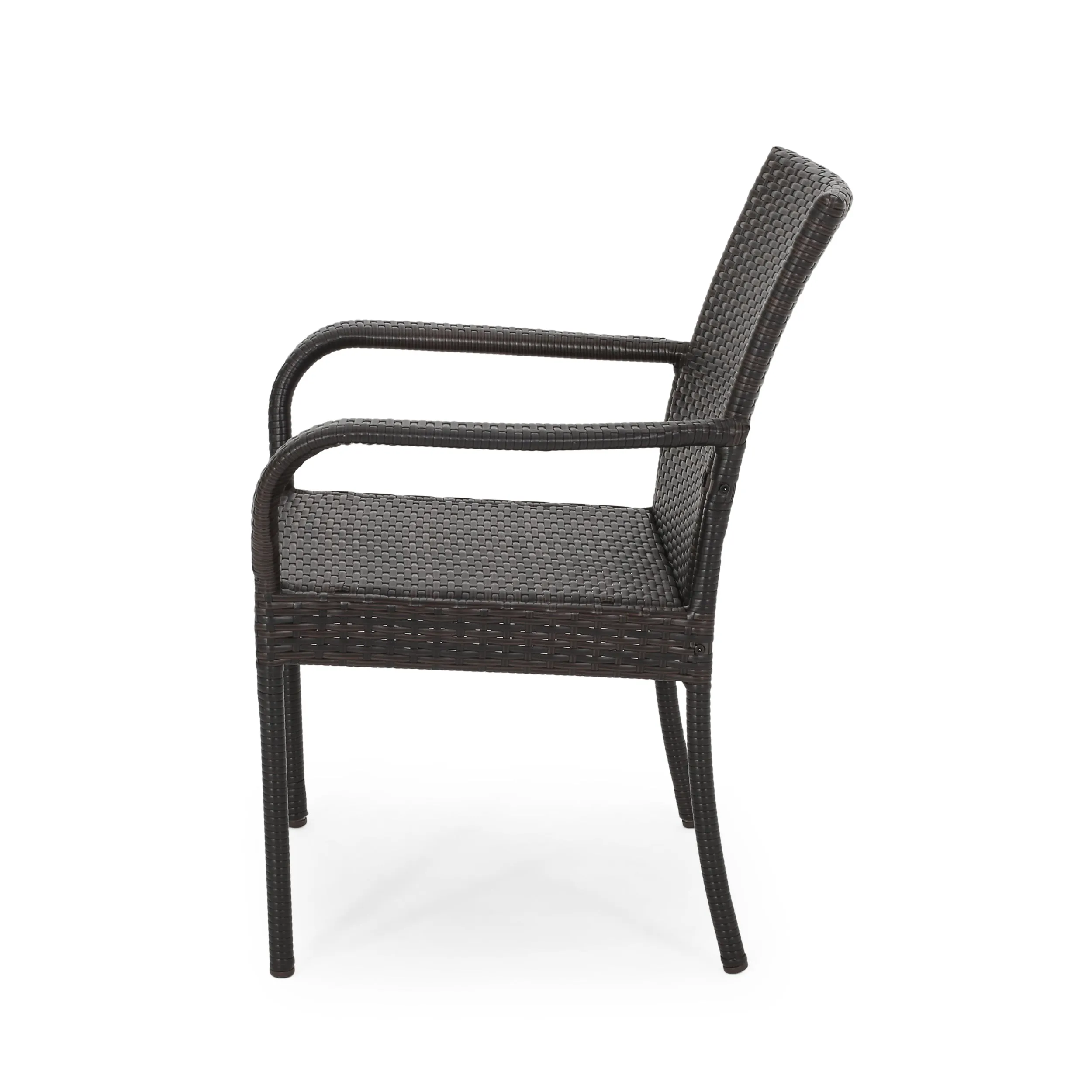 Bannon Outdoor Contemporary Wicker Dining Chair (Set of 2)