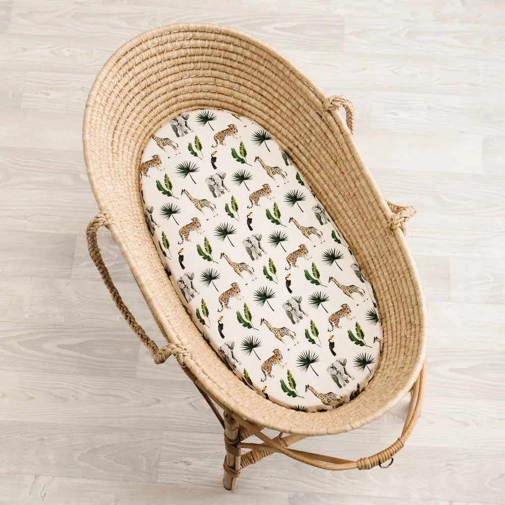 Bassinet Sheet & Change Mat Cover | Safari