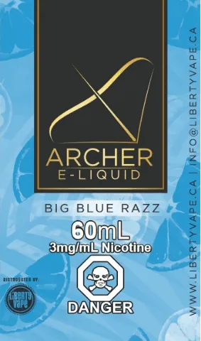 Big Blue Razz - Archer E-Liquid - 60mL