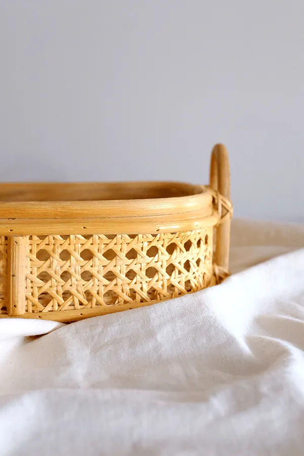 Bong Cane Woven Natural Rattan Tray