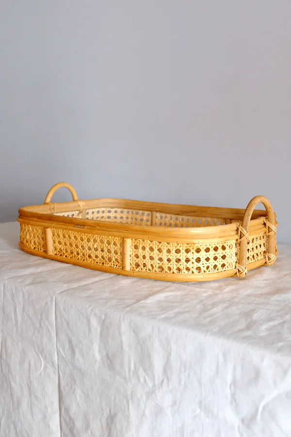 Bong Cane Woven Natural Rattan Tray