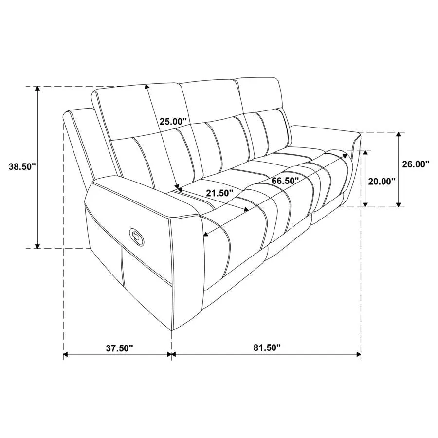 Brentwood 2-piece Upholstered Reclining Sofa Set Taupe