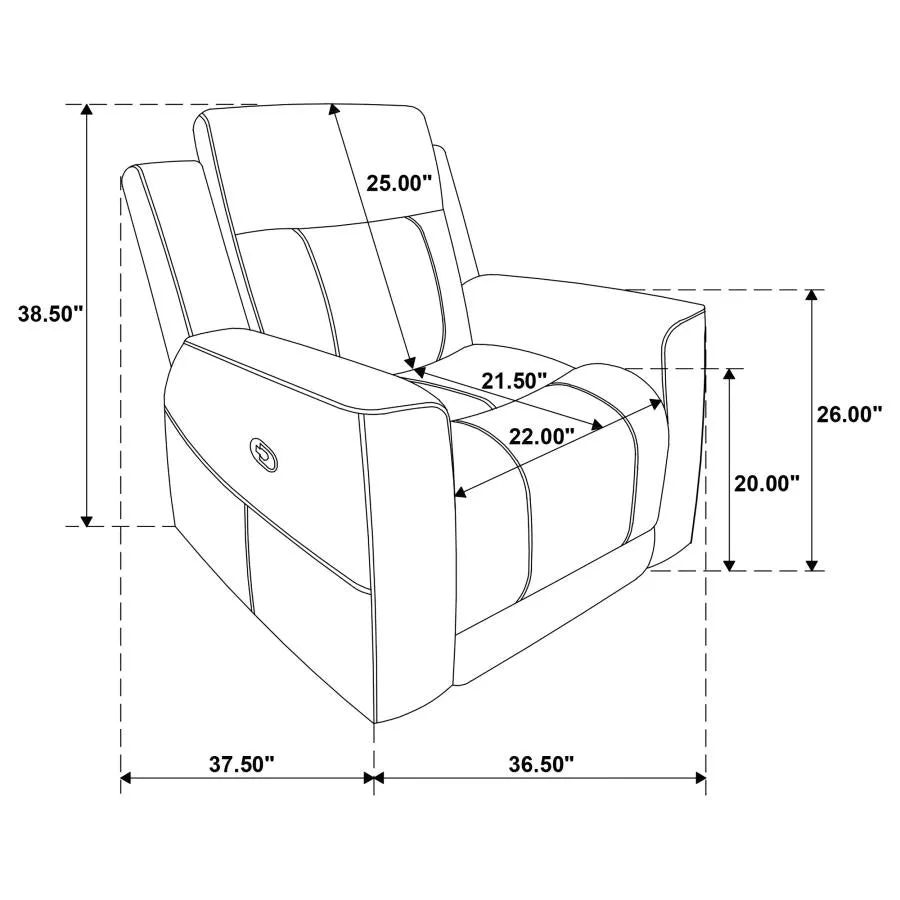 Brentwood 3-piece Upholstered Reclining Sofa Set Black