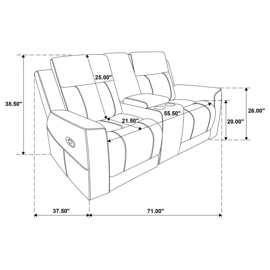 Brentwood 3-piece Upholstered Reclining Sofa Set Black