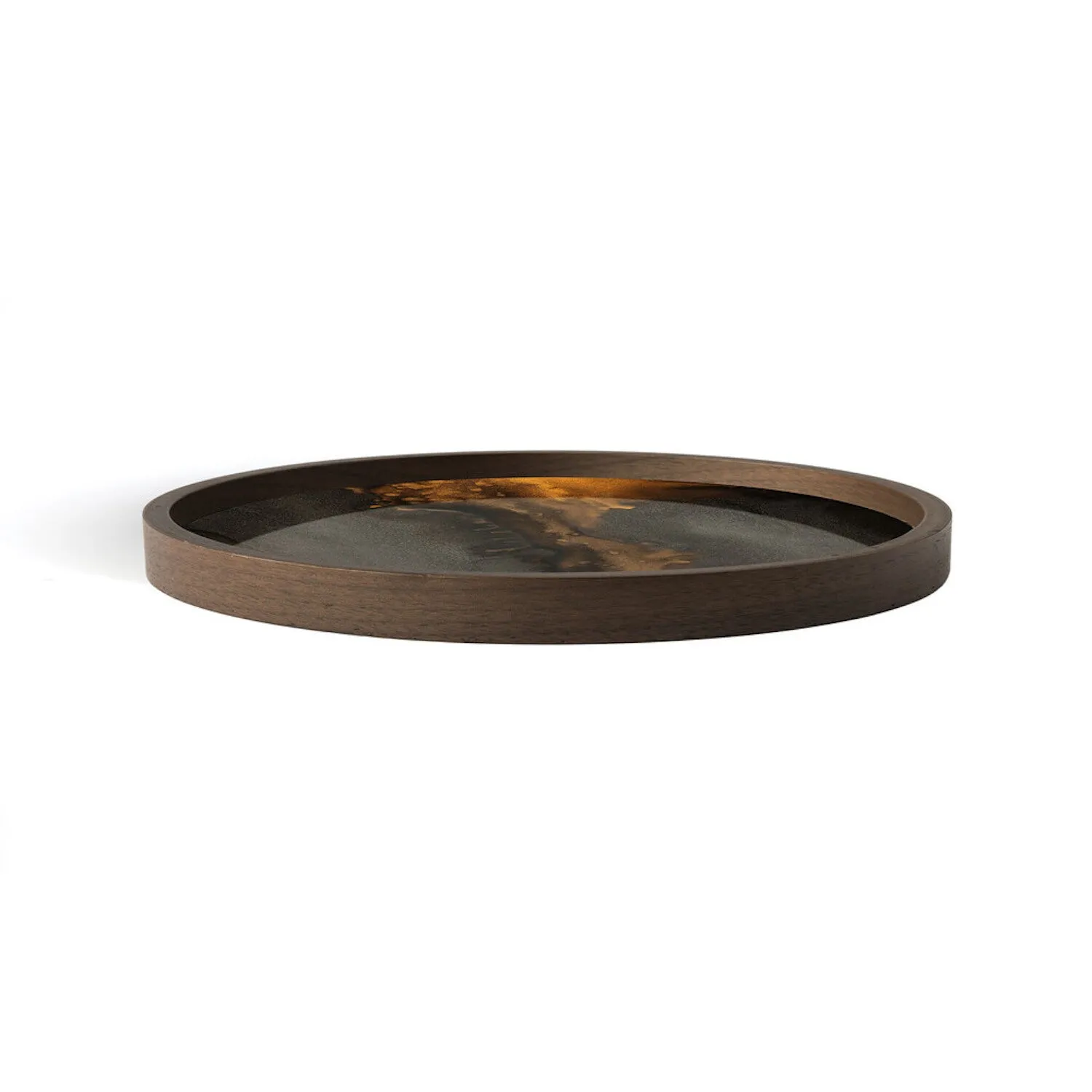 Bronze Organic Glass Valet Tray - Round - L