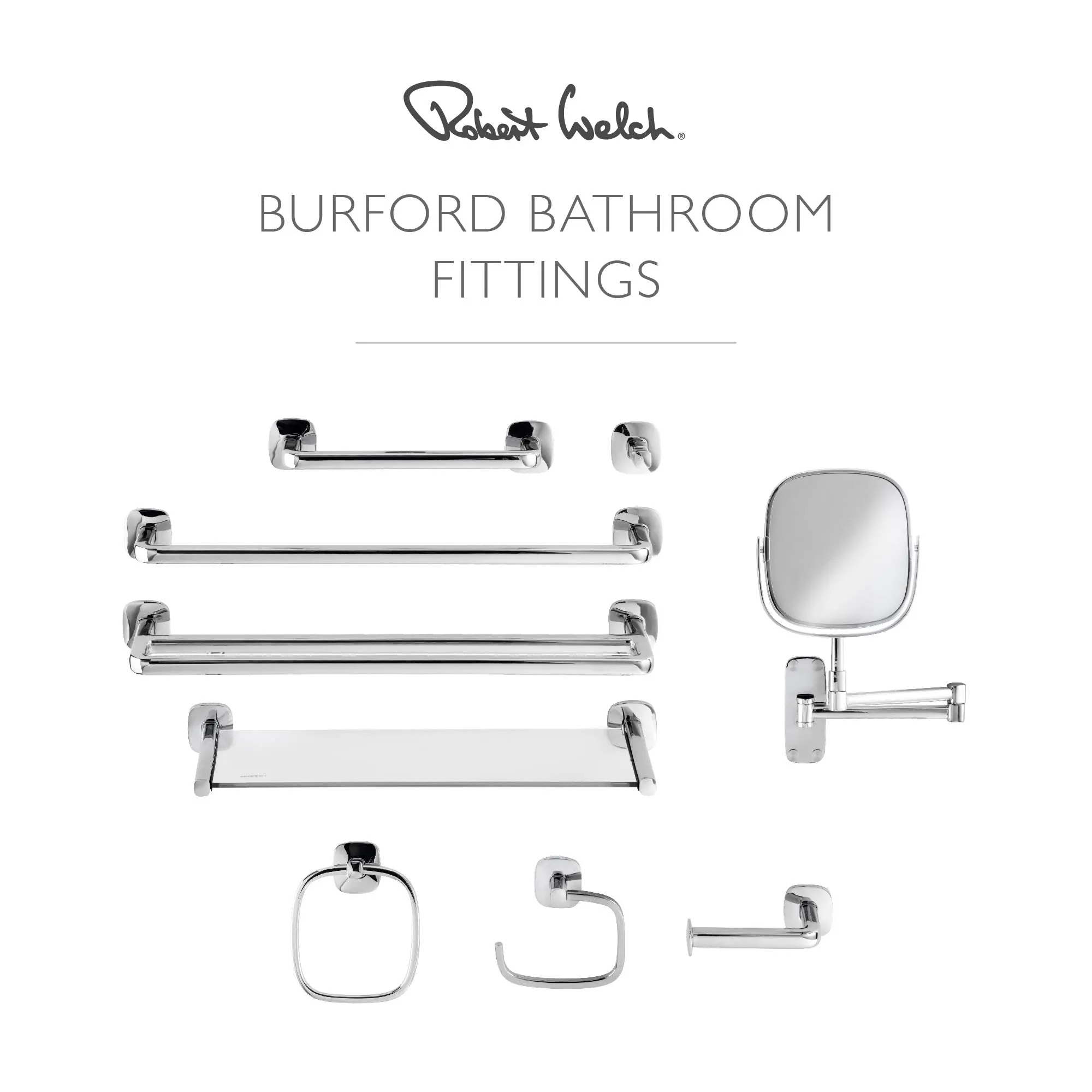 Burford Toilet Brush Holder with Toilet Roll Floor Stand