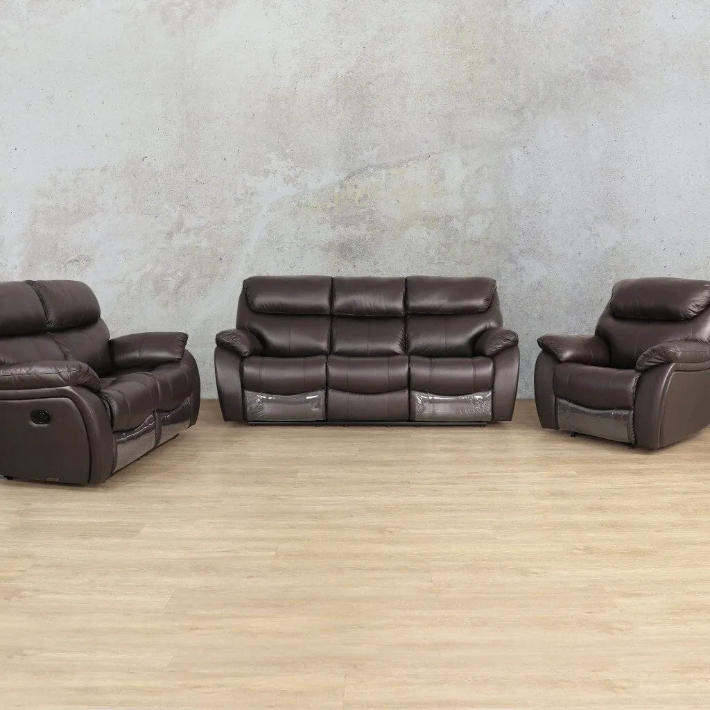 Cairo 3 2 1 Leather Recliner Suite