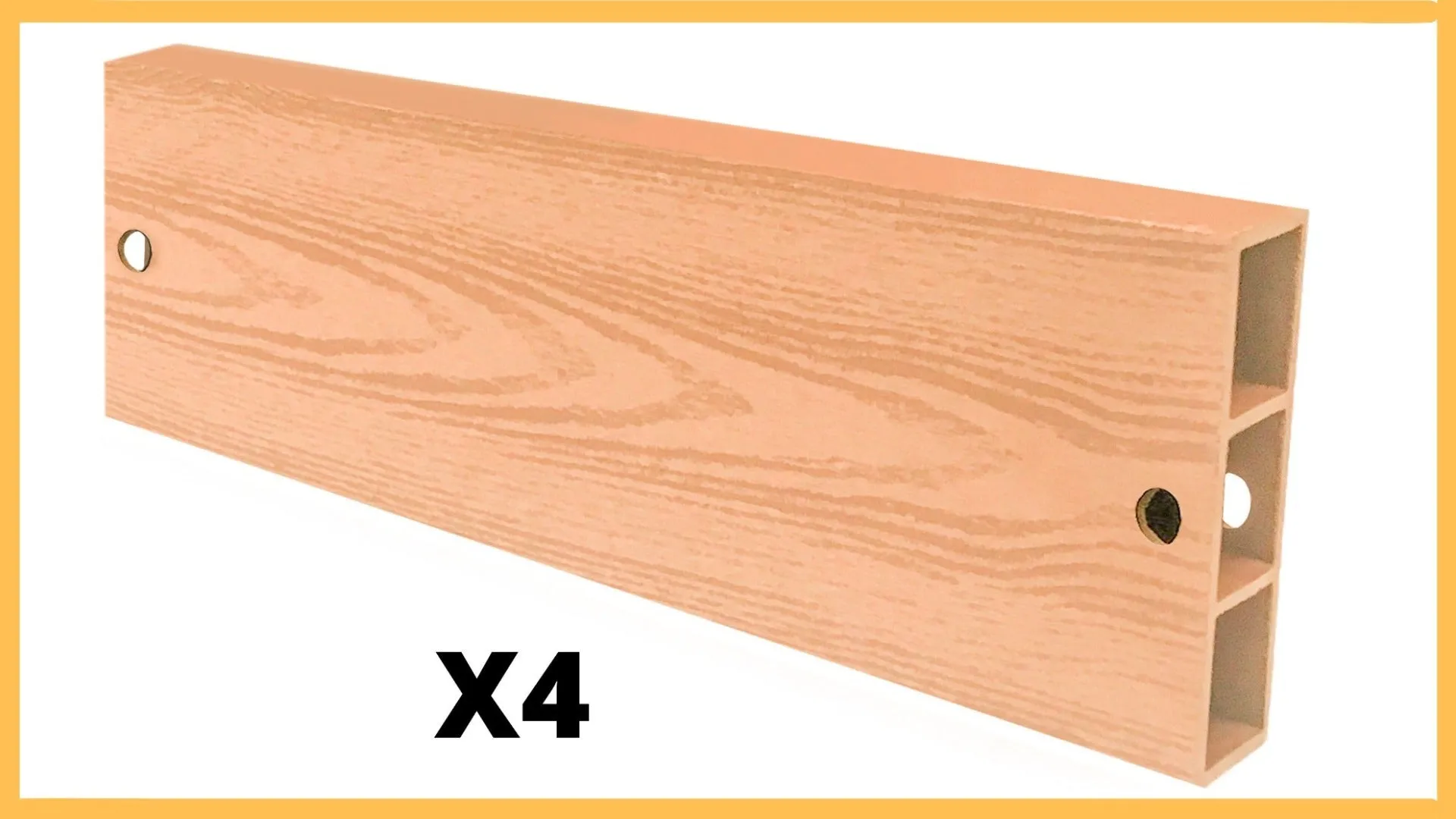 Classic Sienna 2' Snap-Lock Ready 2" Profile Composite Straight Boards w/ Bracket Packs (4 Board Pack)