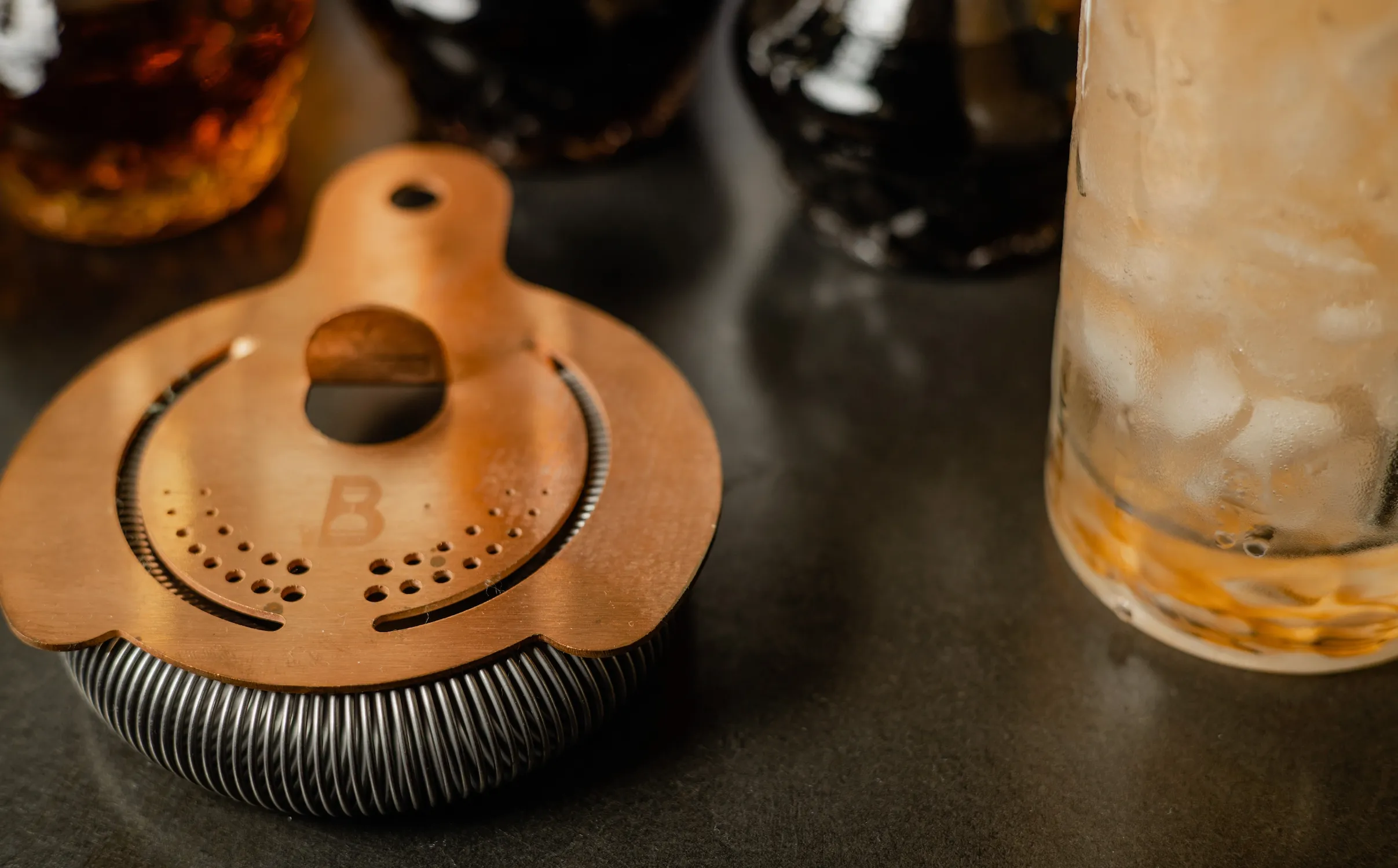 Copper Cocktail  Strainer