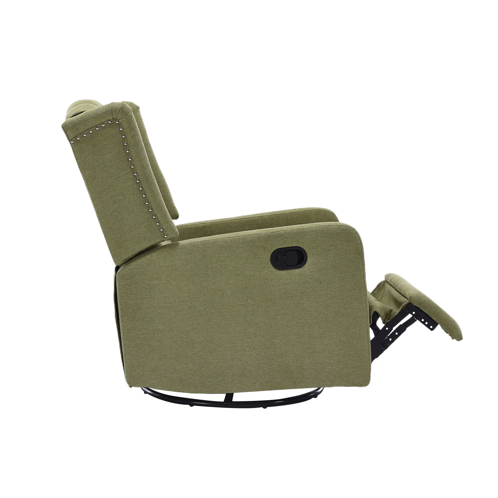 Davina Swivel Rocking Recliner Chair - Olive Green