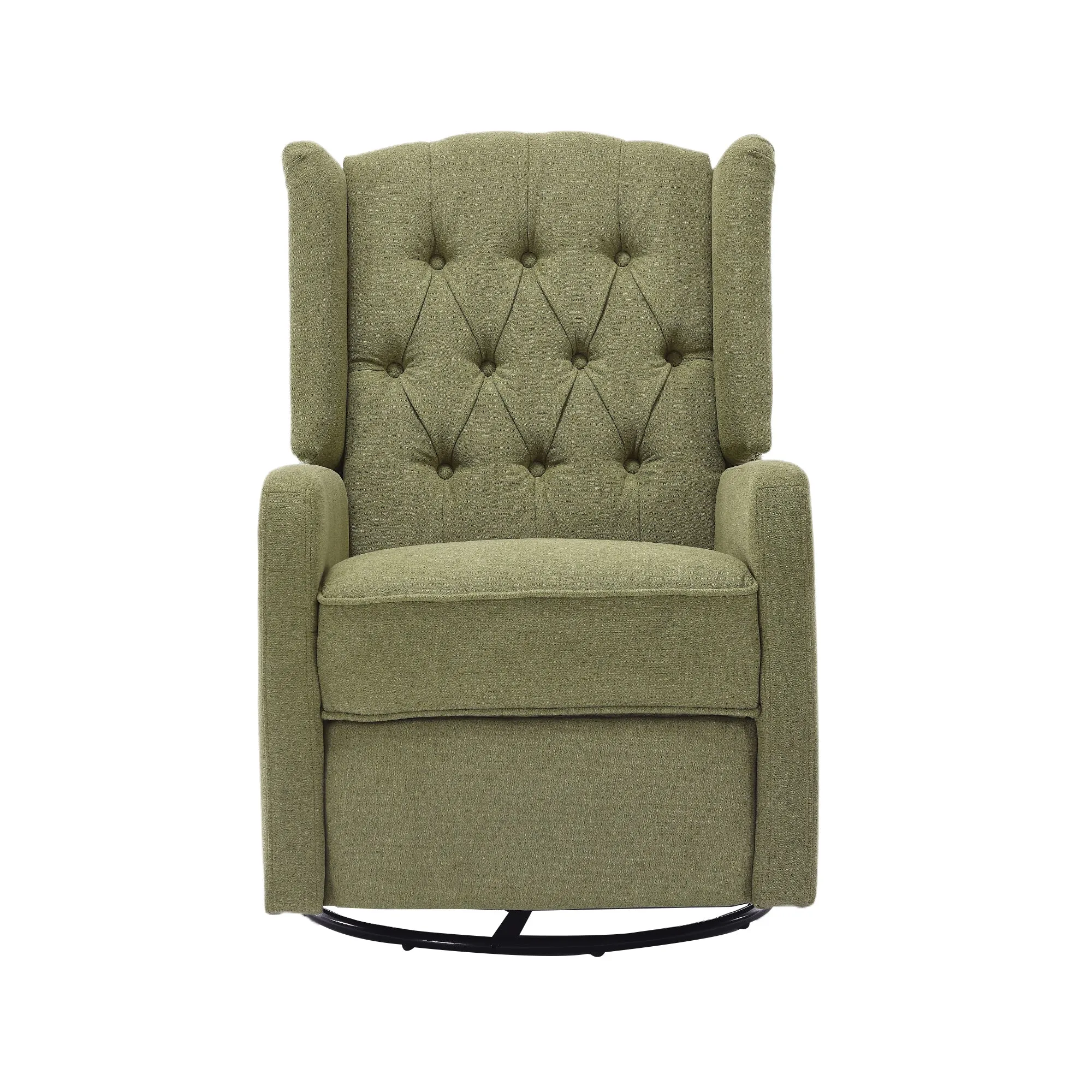 Davina Swivel Rocking Recliner Chair - Olive Green