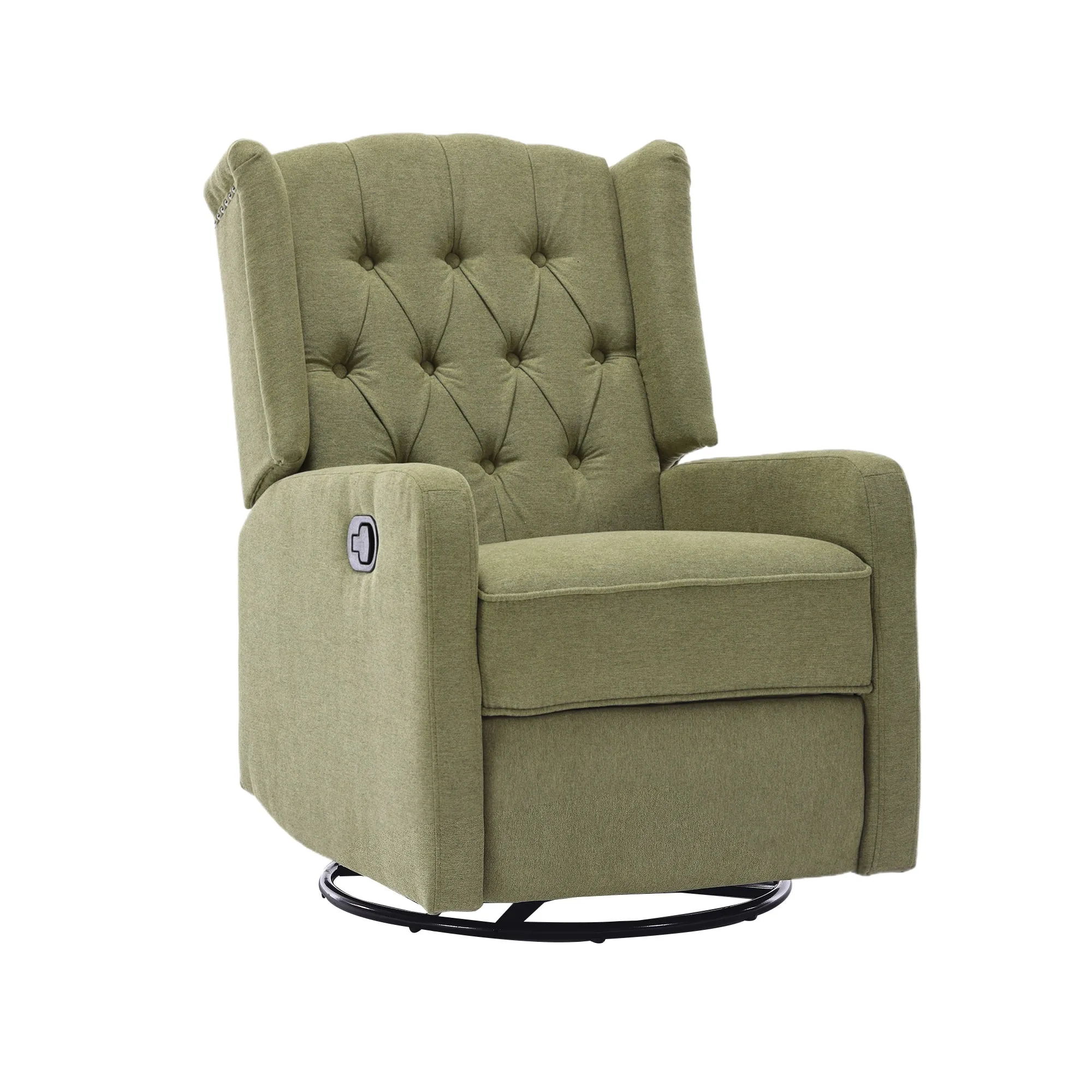 Davina Swivel Rocking Recliner Chair - Olive Green