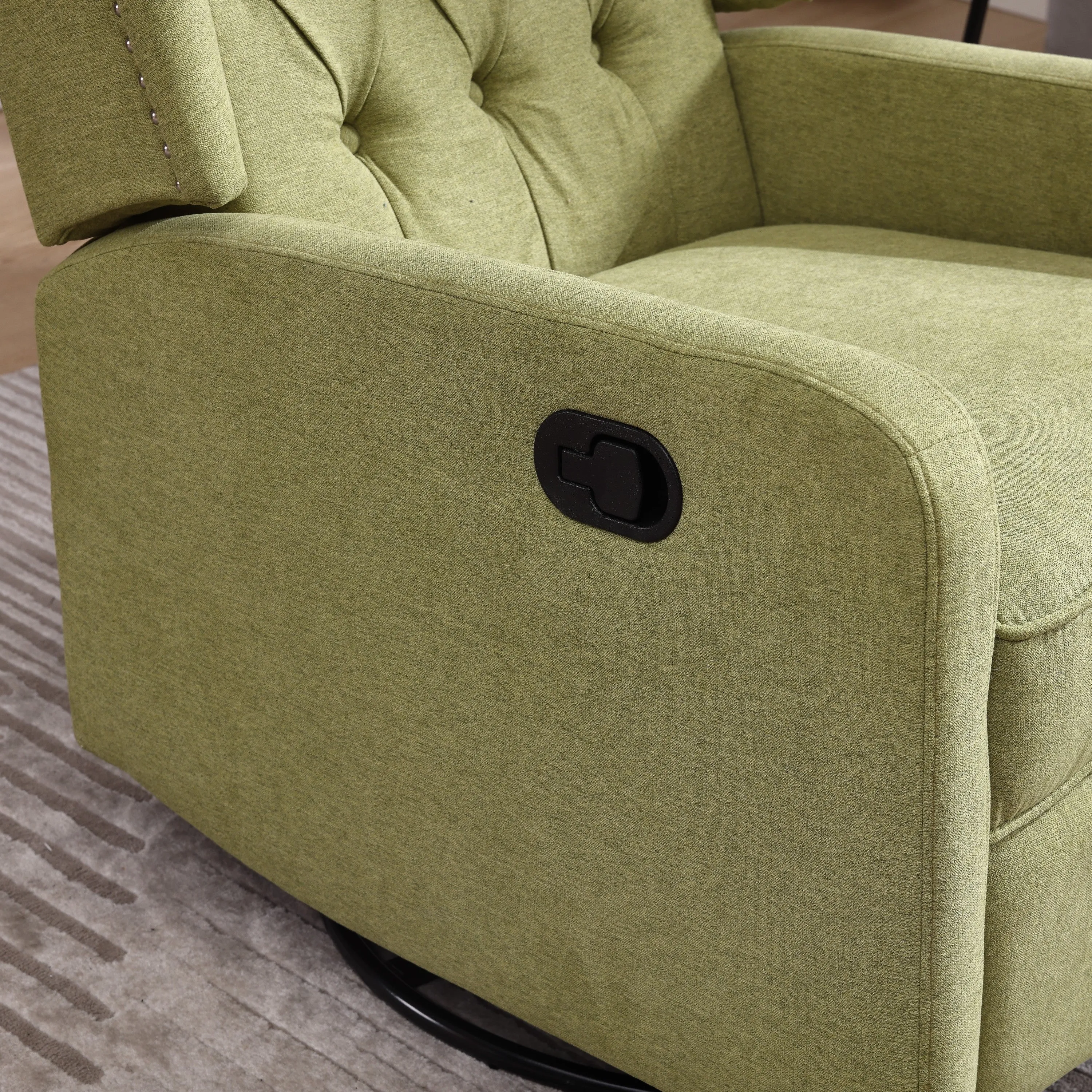 Davina Swivel Rocking Recliner Chair - Olive Green