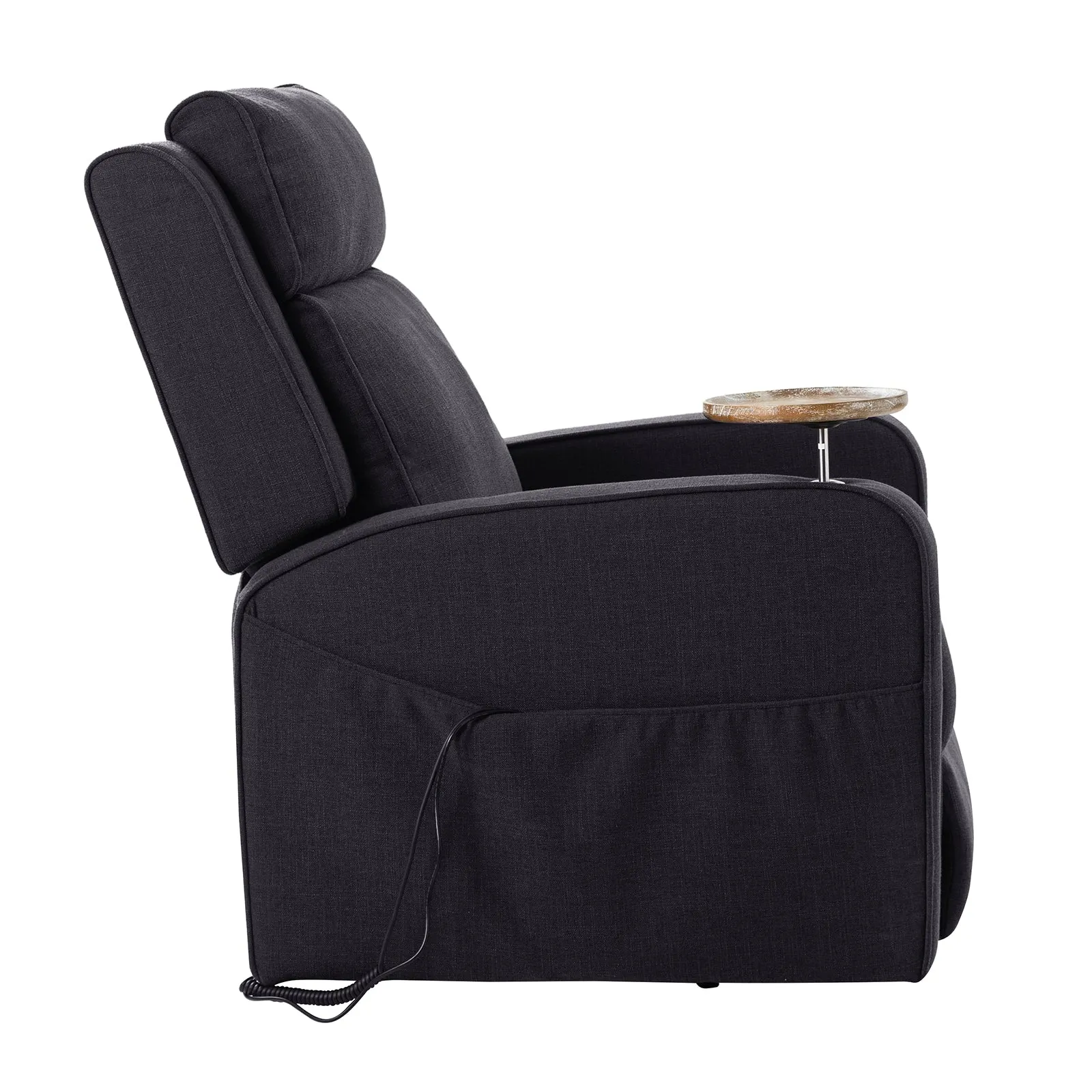 Dean Farmhouse Modern Lift Assist Power Recliner with Rear Wheels