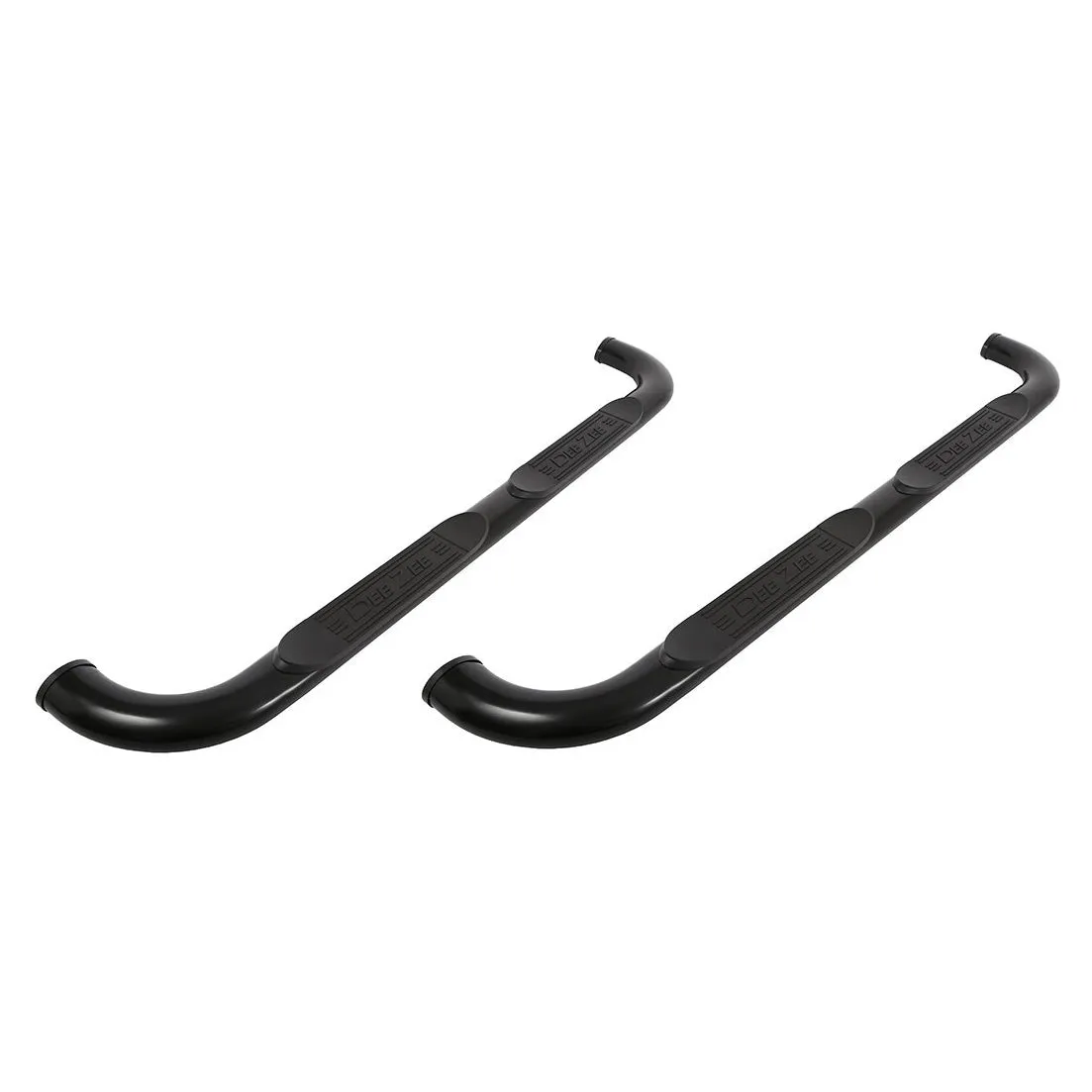 Dee Zee Oval Tube Step Bars - 4" OD - Stainless - Black Powder Coat - Extended Cab - GM Full-Size Truck 1999-2018 (Pair)