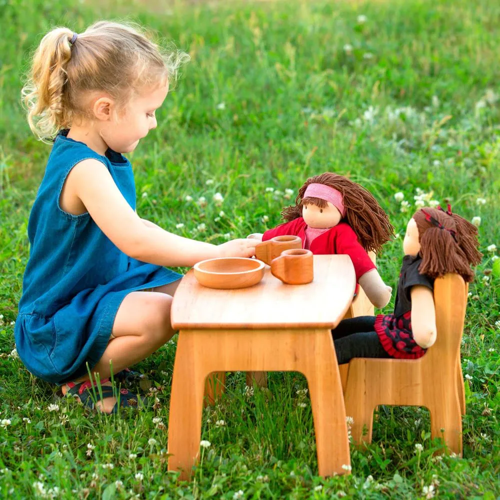 Drewart Table and Chairs Set for Dolls