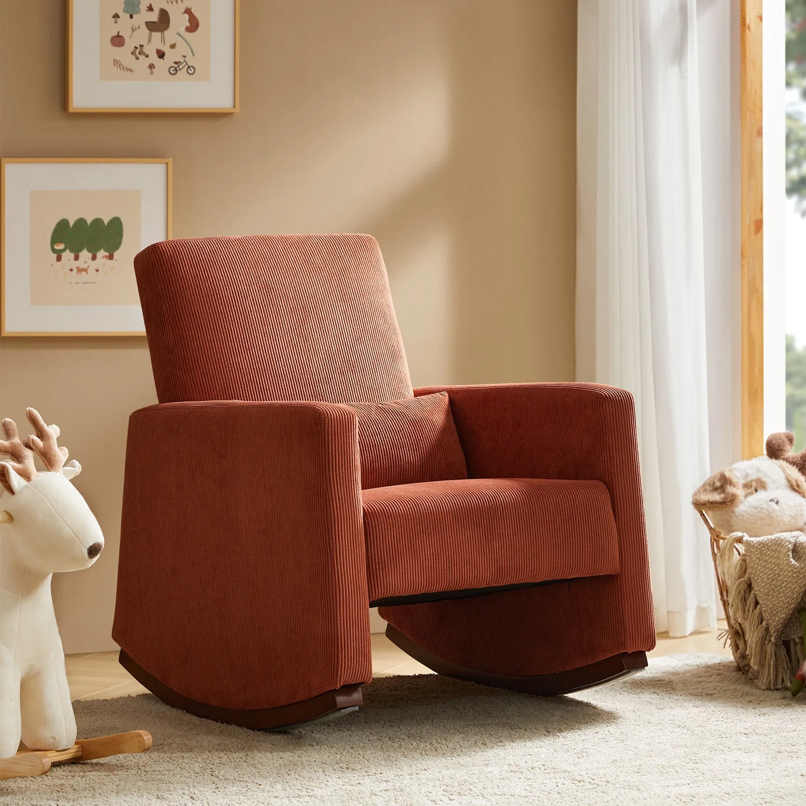 Ed Modern Nursery Rocking Chair with Durable and Stable Frame