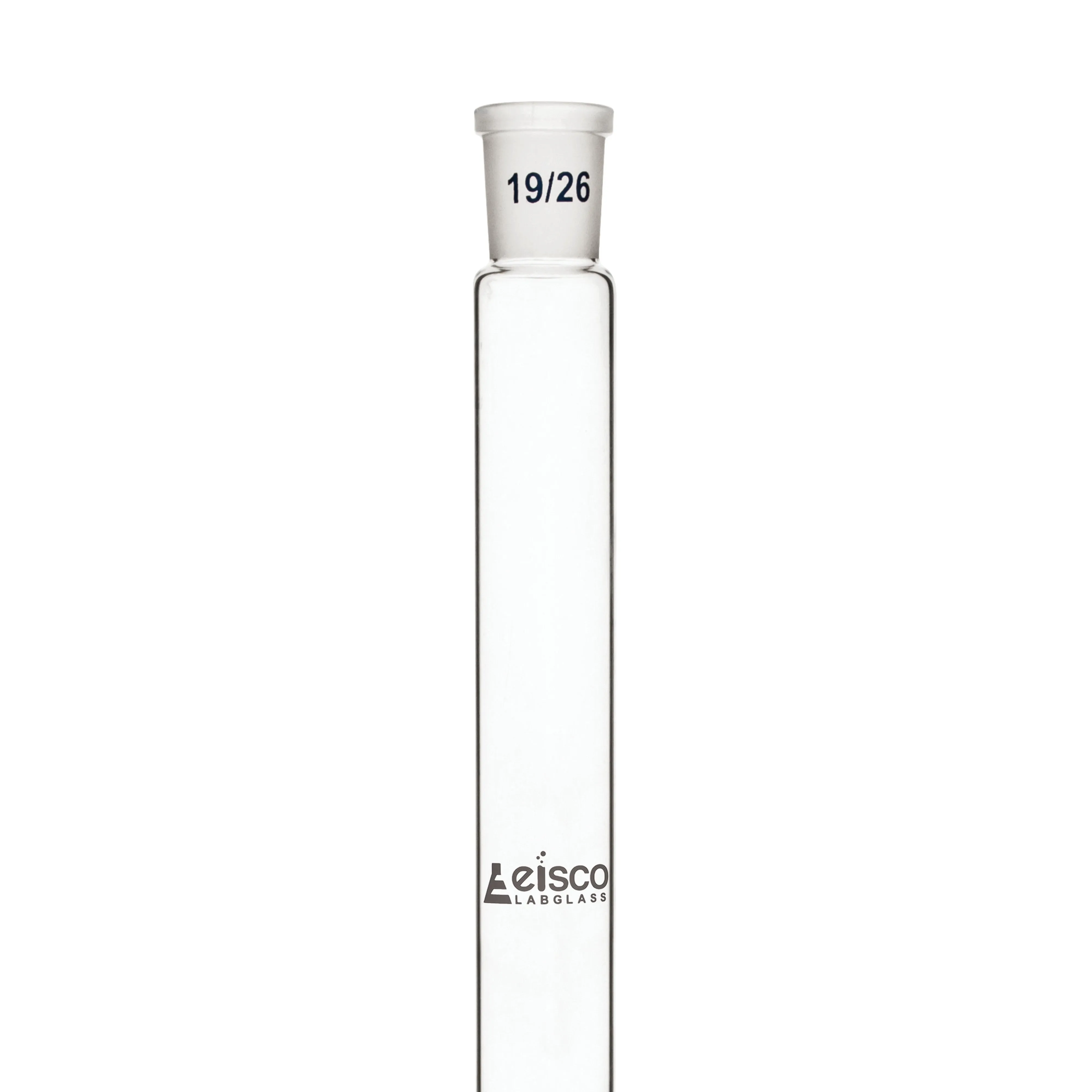 Eisco Labs - Air Condenser, Boro Glass, 20cm Length, Socket Size 19/26 & Cone Size 19/26, Laboratory Glassware for Distillation, Chemistry, Scientific Experiments, Glass Condenser with Ground Joint Fittings