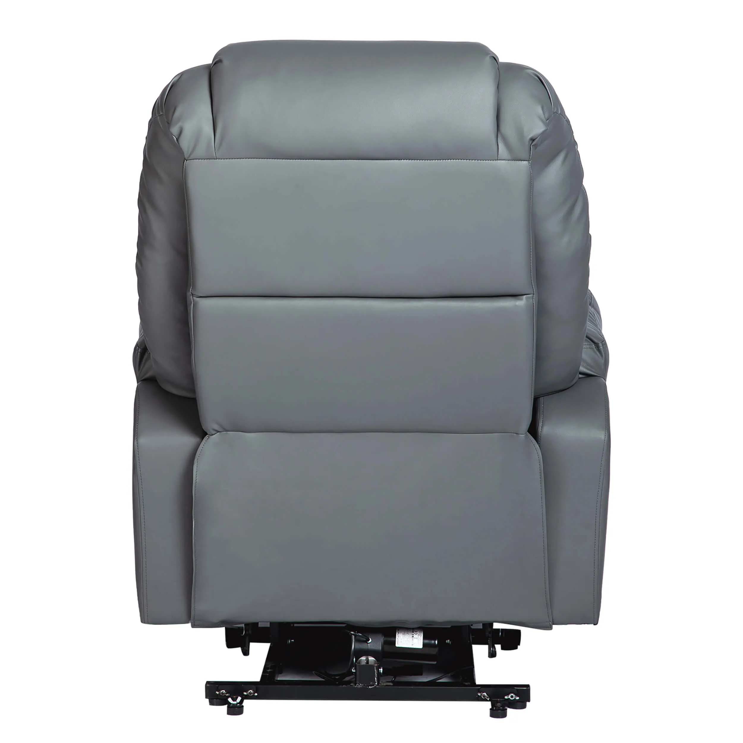 Electric Power Recliner Lift Chair Faux Leather Electric Recliner for Elderly with Side Pockets, USB Charge Port, Grey