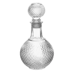 European Glass Bottle with Airtight Stopper, Liquor Decanter, 32 Ounce