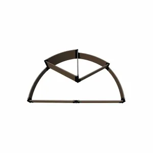 Frame It All | Tool-Free Nelson's Hat Semi Circle Raised Garden Bed (3-Tier Terrace) 6' X 8' X 16.5" - Uptown Brown - 1" Profile