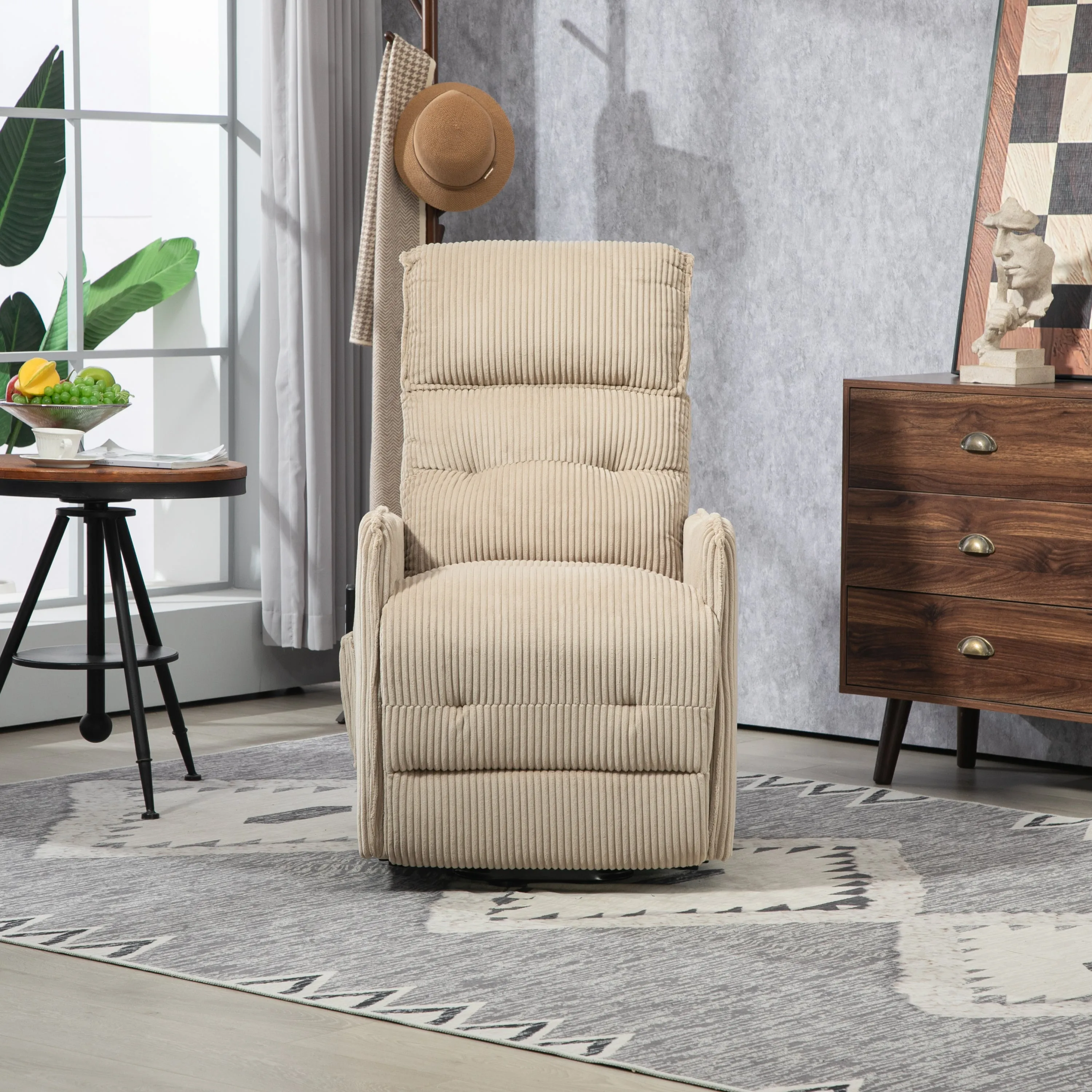 Fraser Electric Recliner Chair - Camel