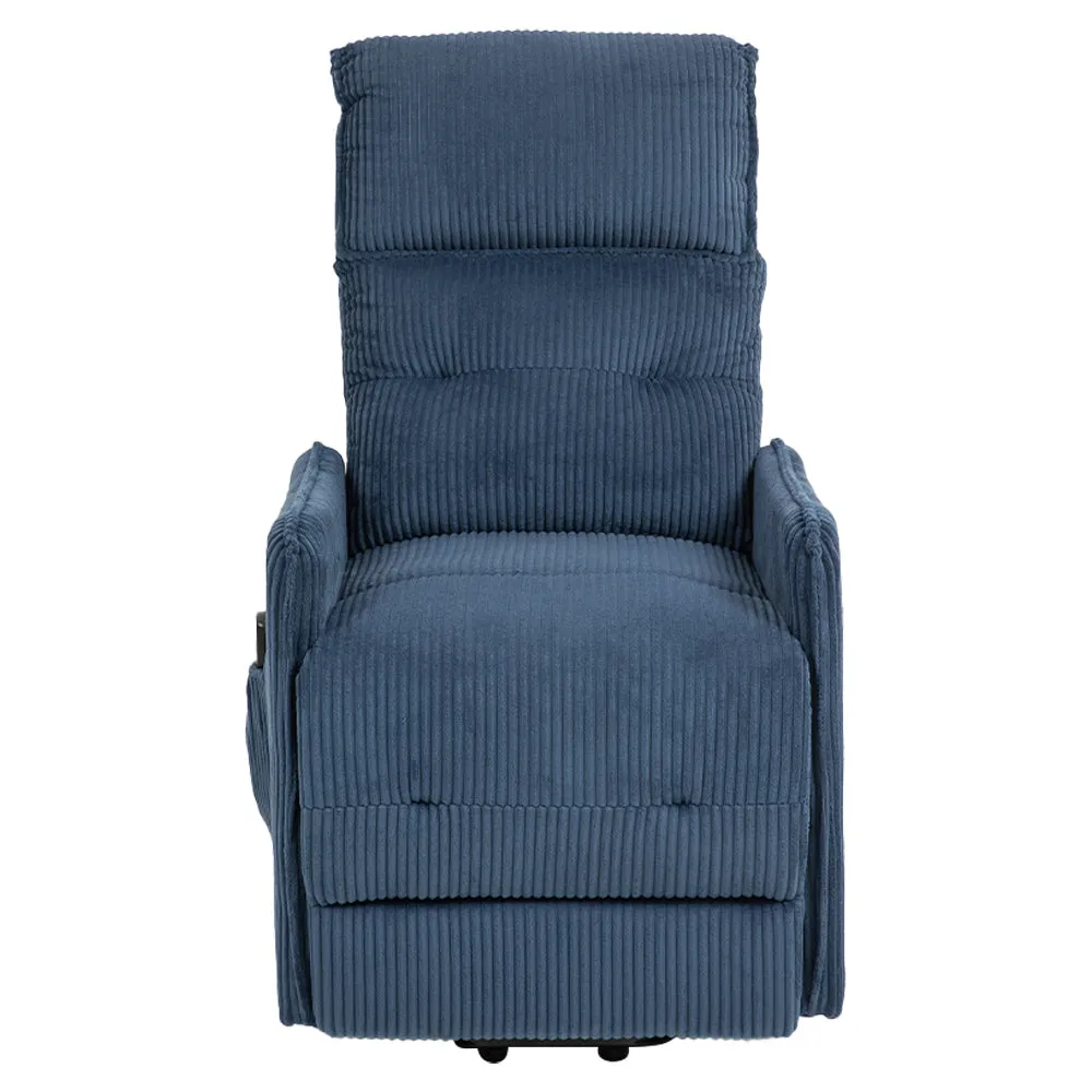 Fraser Electric Recliner Chair - Navy Blue