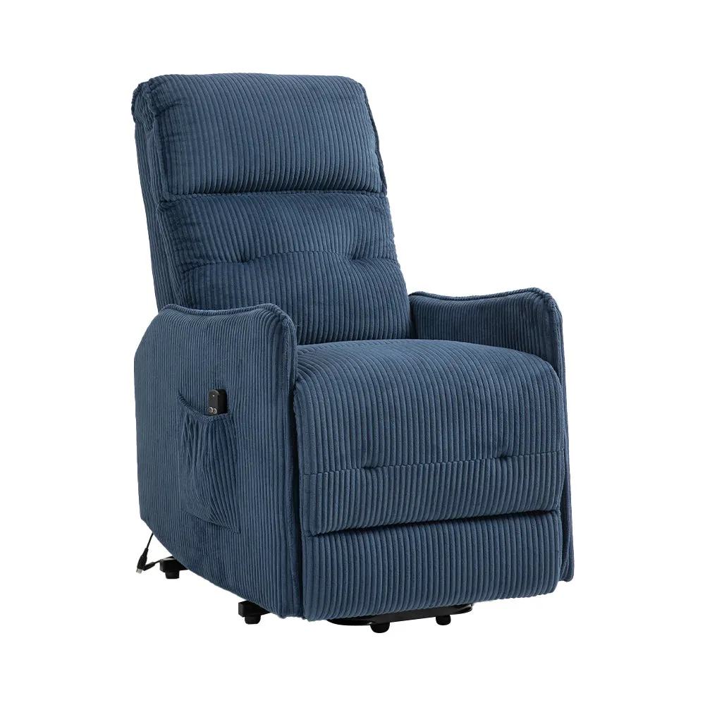 Fraser Electric Recliner Chair - Navy Blue