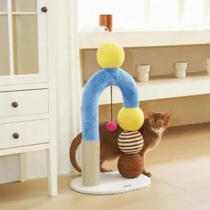 Geometric Multi-functional Cat Scratching Post for Play and Relaxation