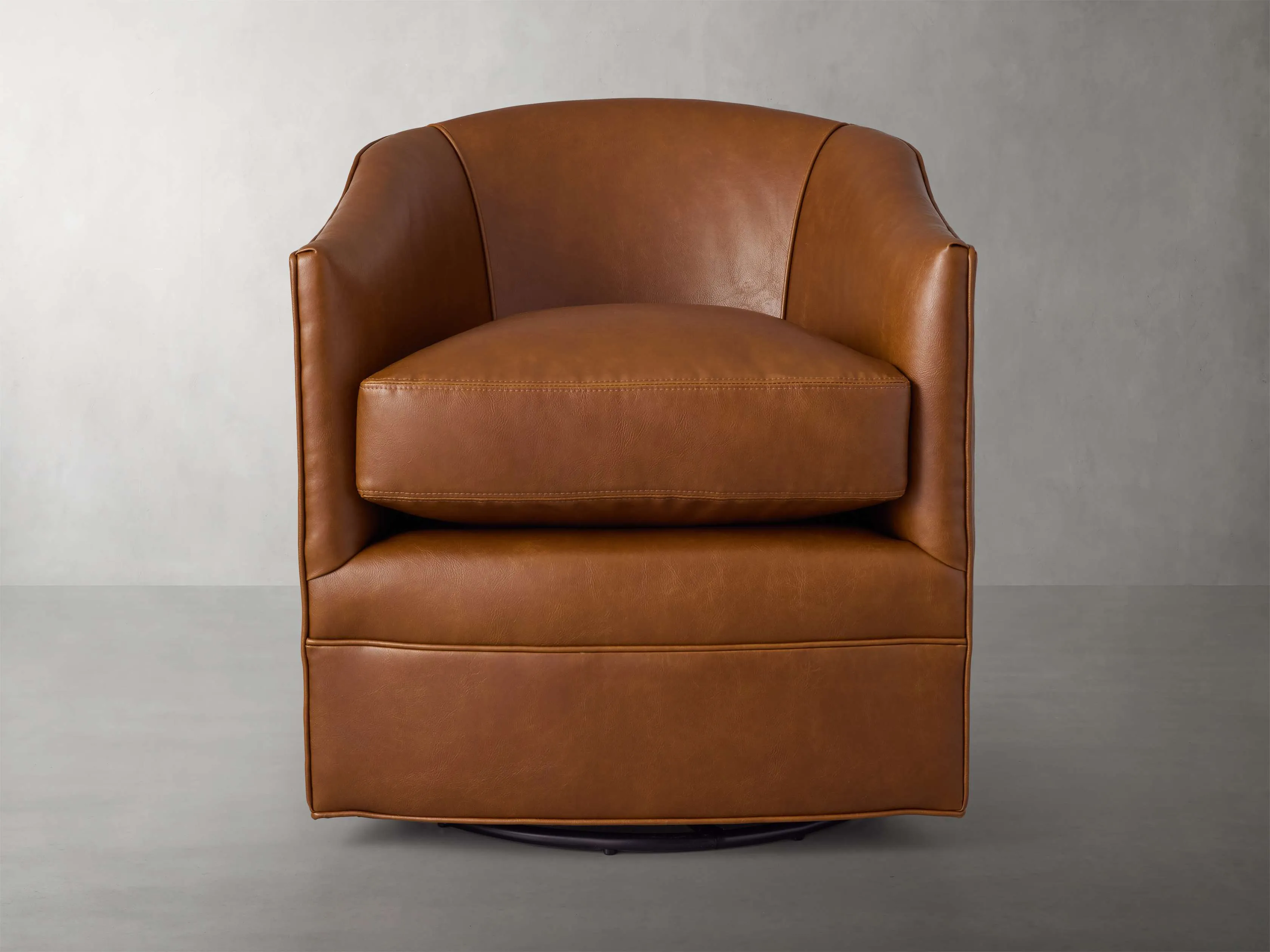 Giles Faux Leather Swivel Chair