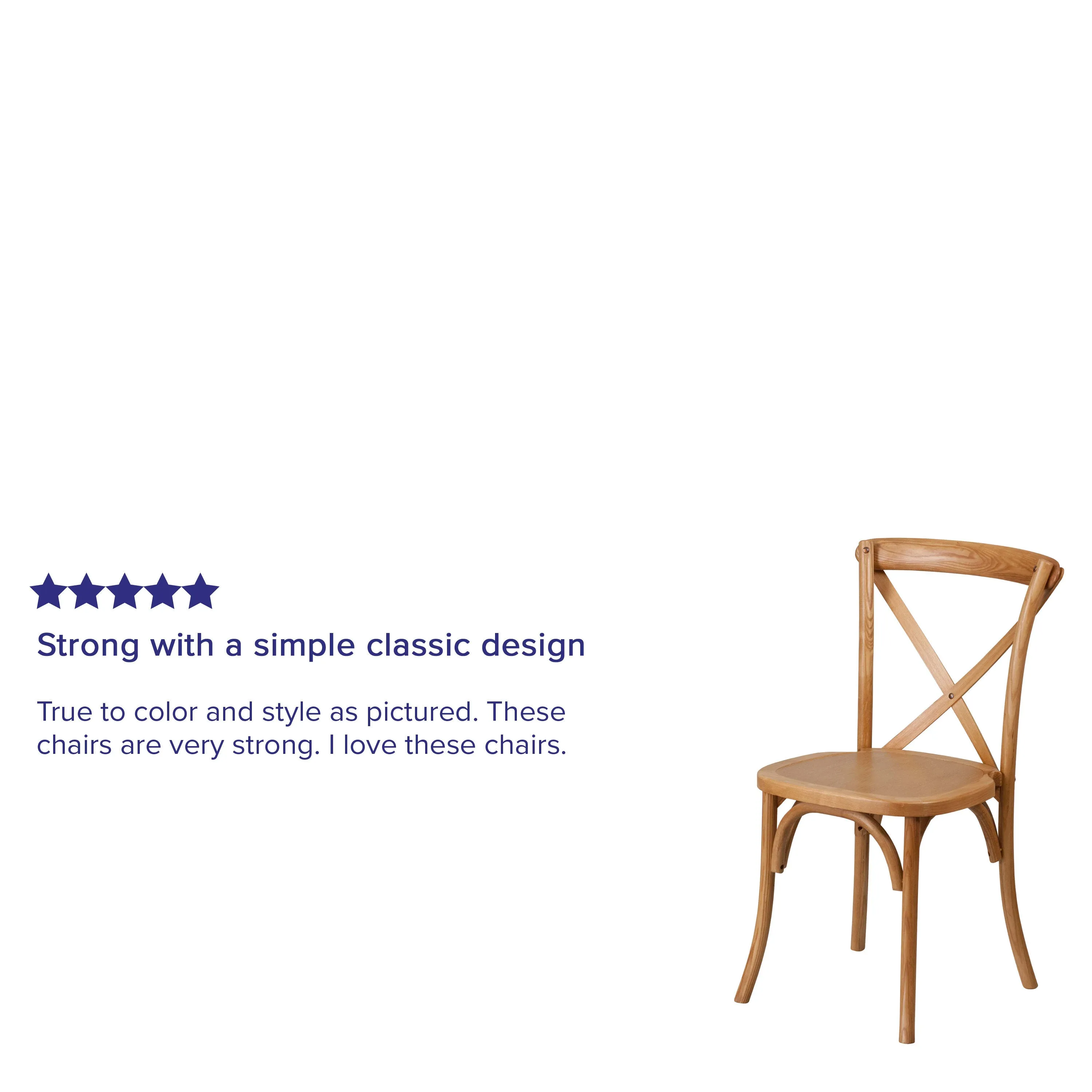 HERCULES Series Stackable Wood Cross Back Chair