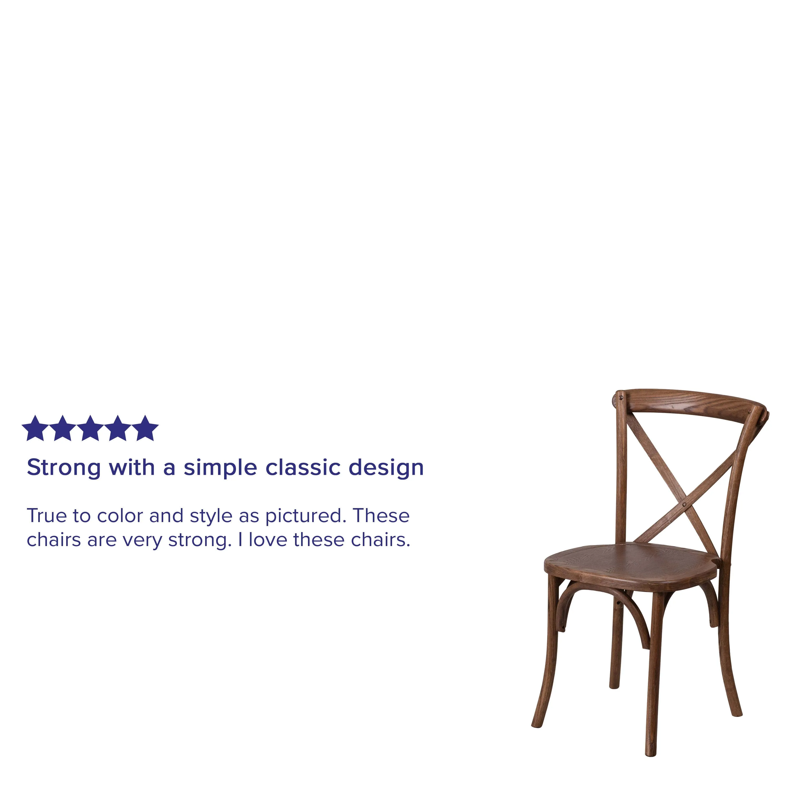 HERCULES Series Stackable Wood Cross Back Chair