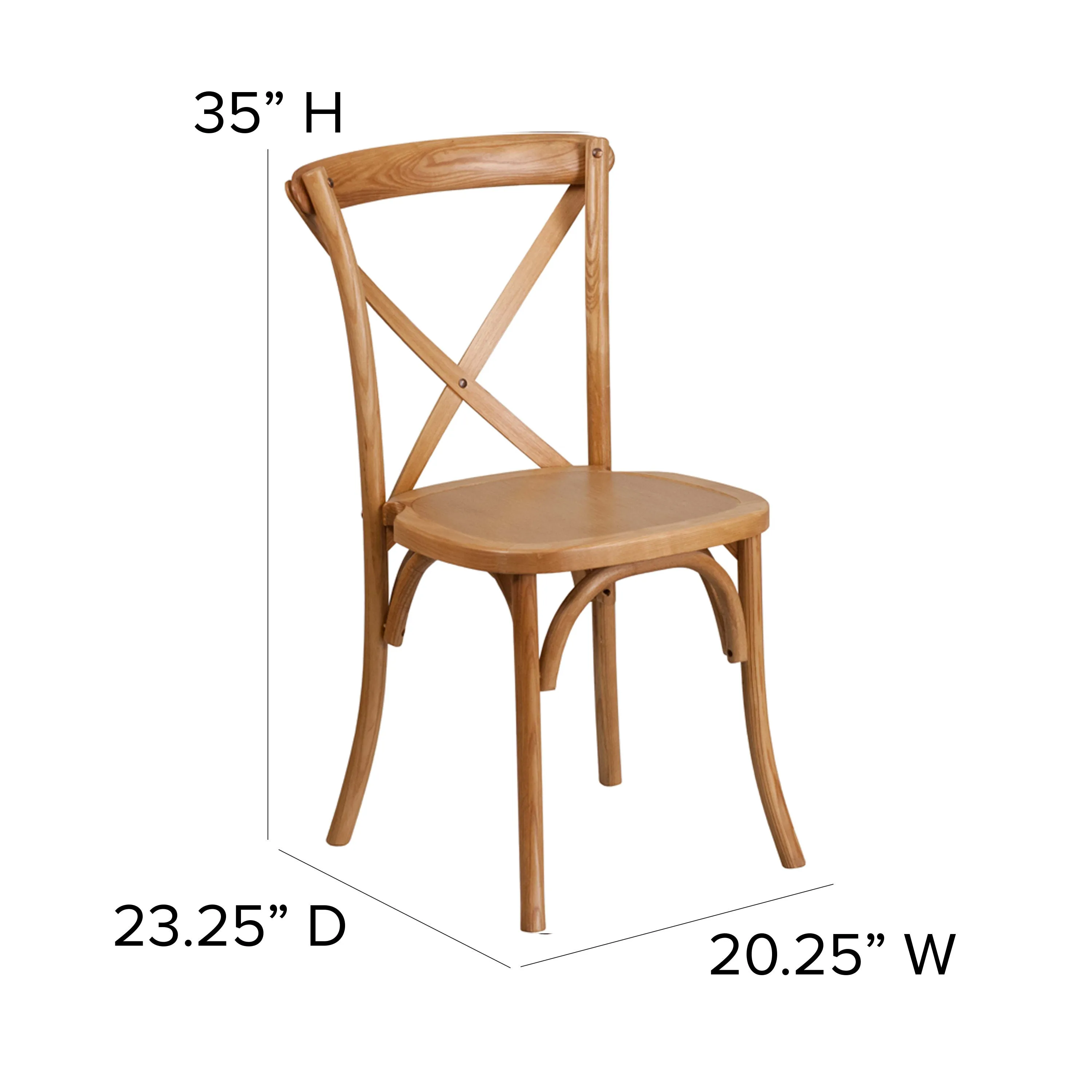 HERCULES Series Stackable Wood Cross Back Chair