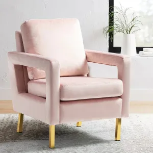 Jojo Upholstered Accent Chair in Suede