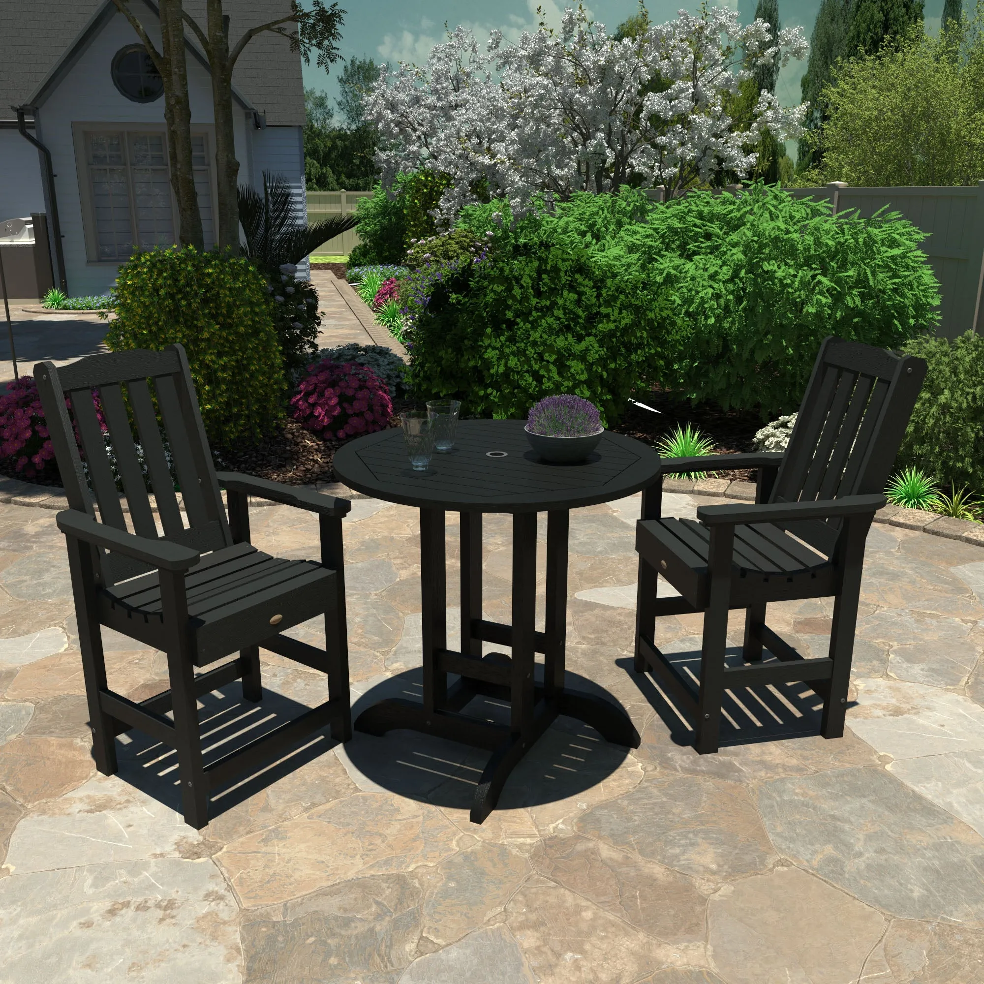 Lehigh 3pc 36in Round Dining Set - Counter Height