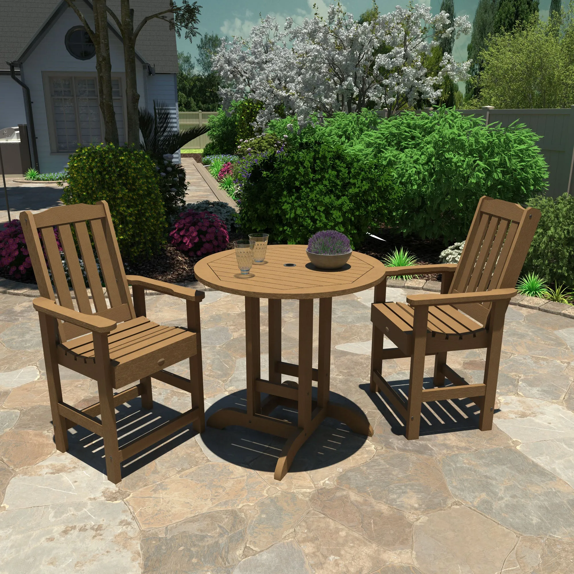 Lehigh 3pc 36in Round Dining Set - Counter Height