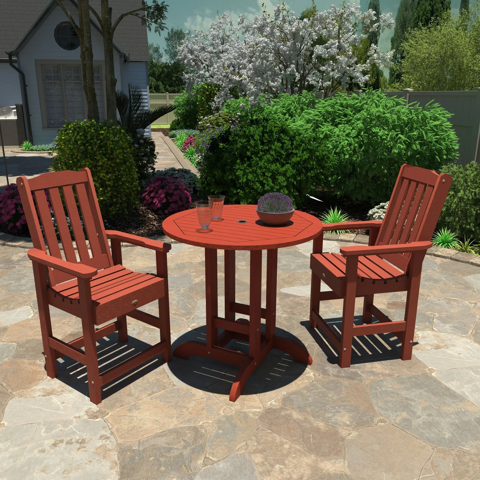 Lehigh 3pc 36in Round Dining Set - Counter Height