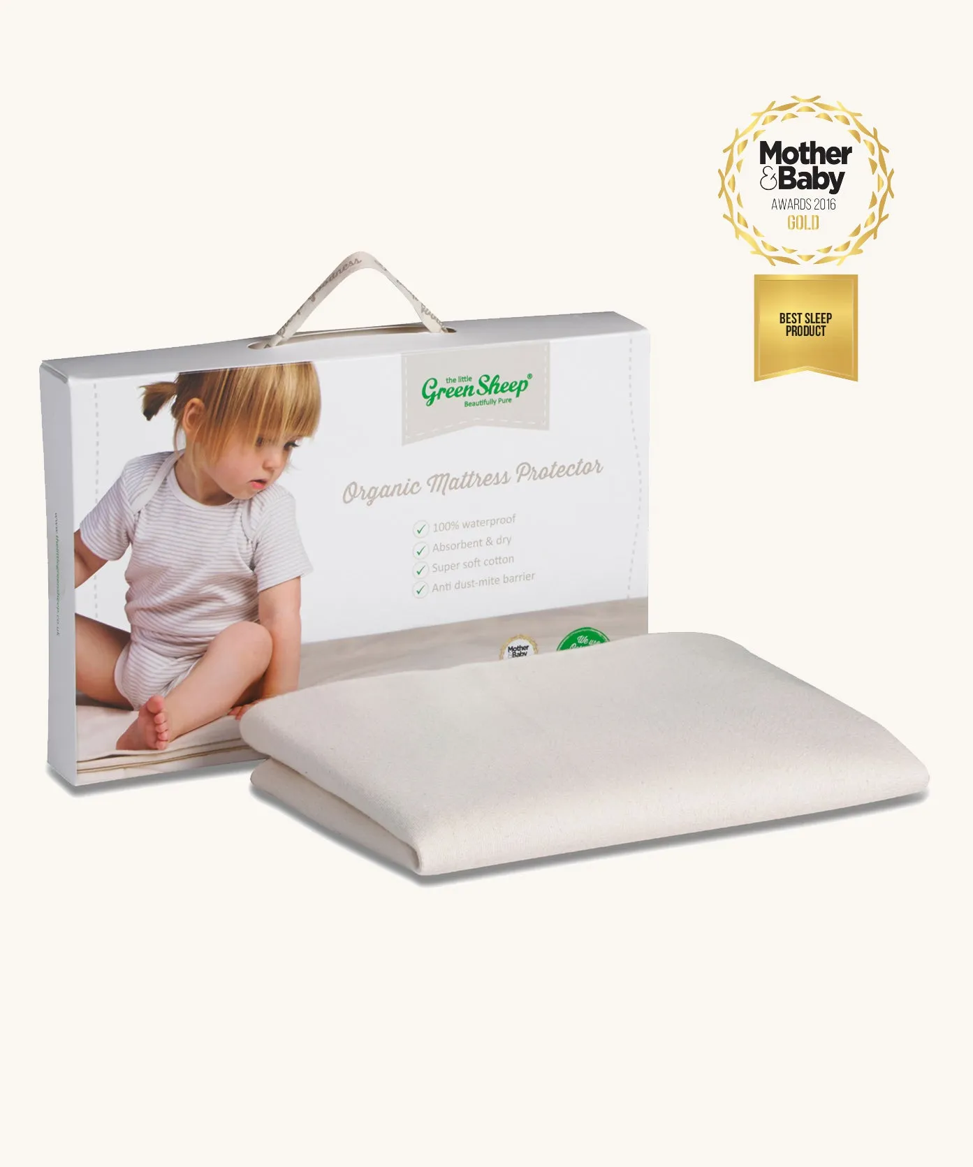 Little Green Sheep Organic Moses Basket/Pram Mattress Protector